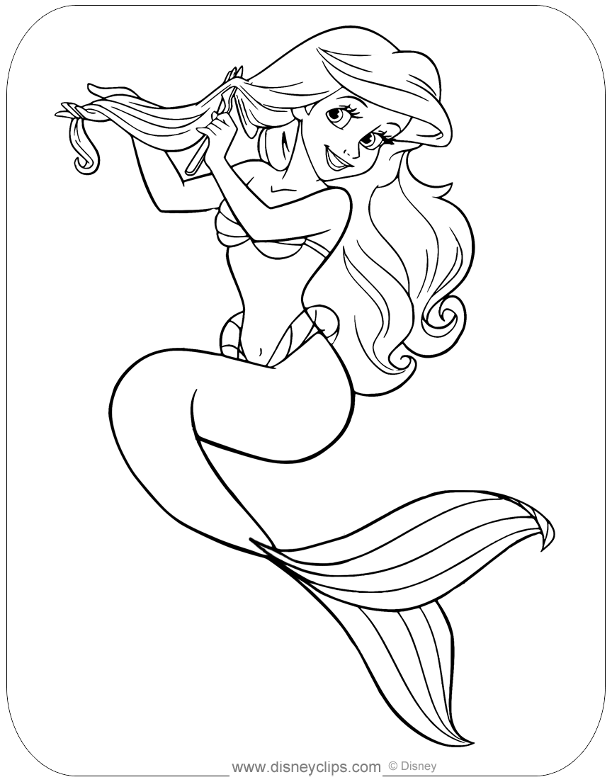 Ariel Coloring Pages for Adults 1