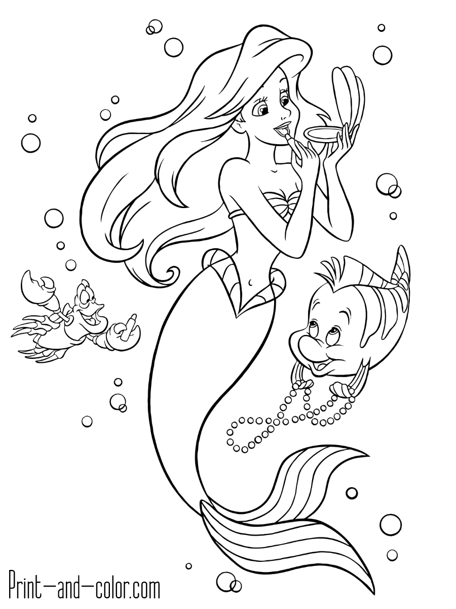 Ariel Coloring Pages for Adults 11