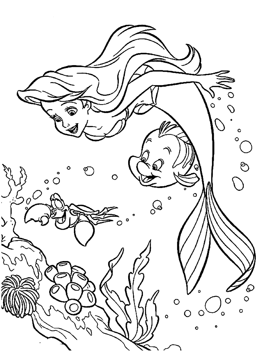 Ariel Coloring Pages for Adults 13