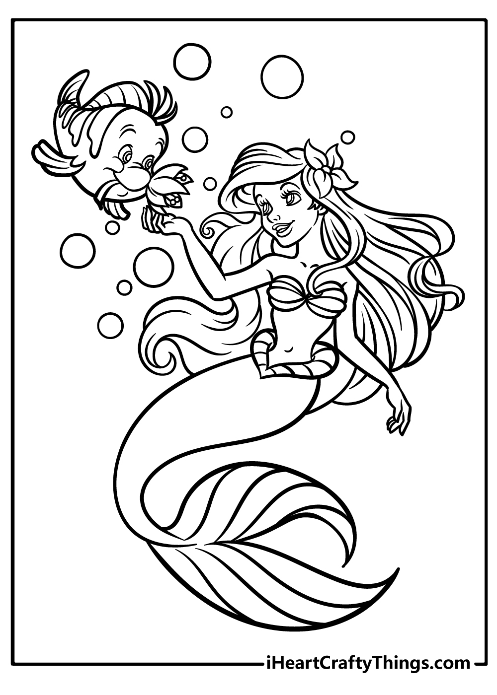 Ariel Coloring Pages for Adults 14