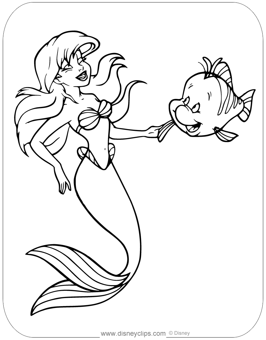 Ariel Coloring Pages for Adults 16