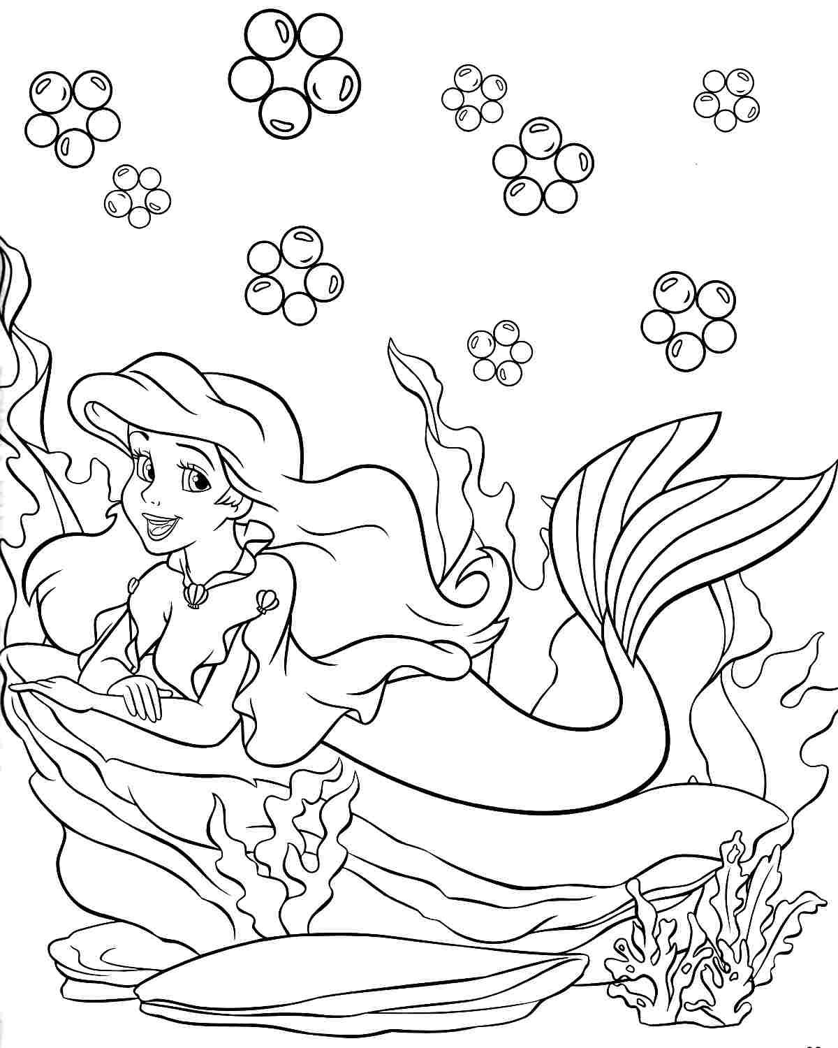 Ariel Coloring Pages for Adults 2