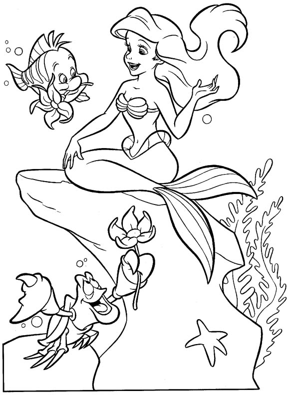 Ariel Coloring Pages for Adults 21