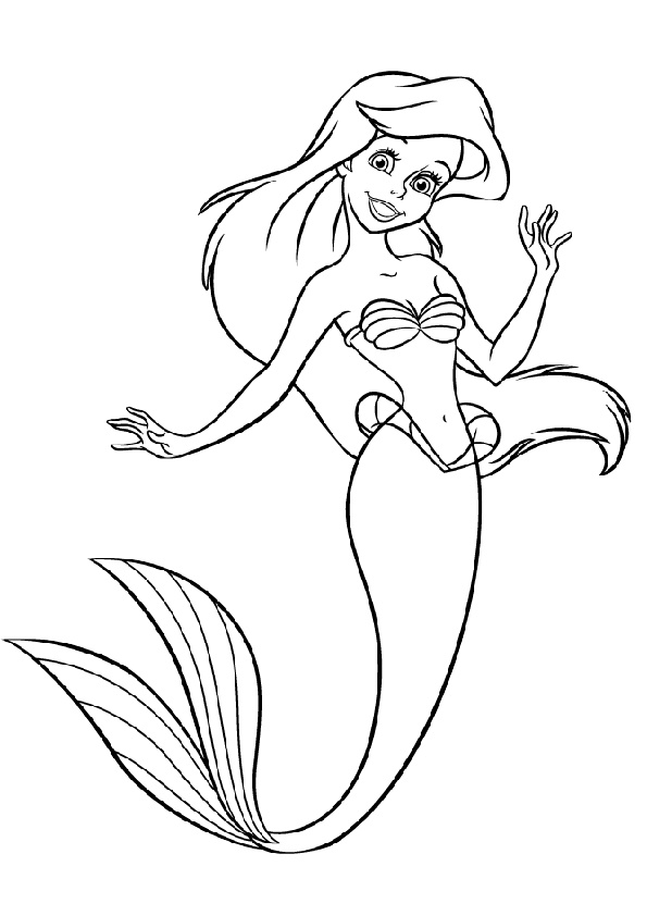 Ariel Coloring Pages for Adults 22