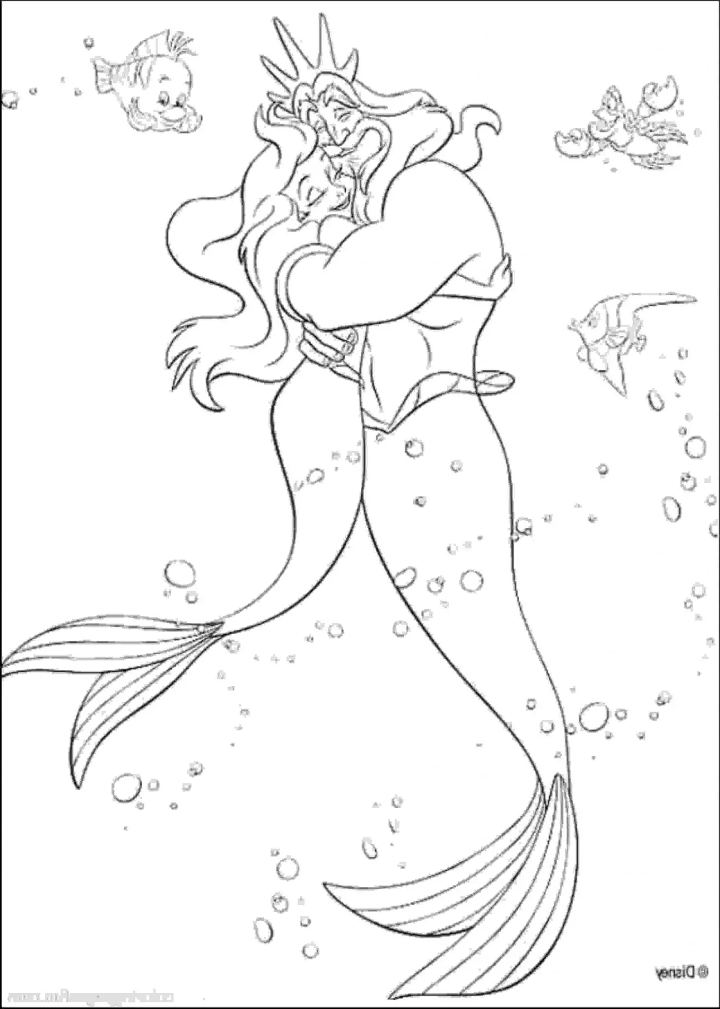 Ariel Coloring Pages for Adults 28