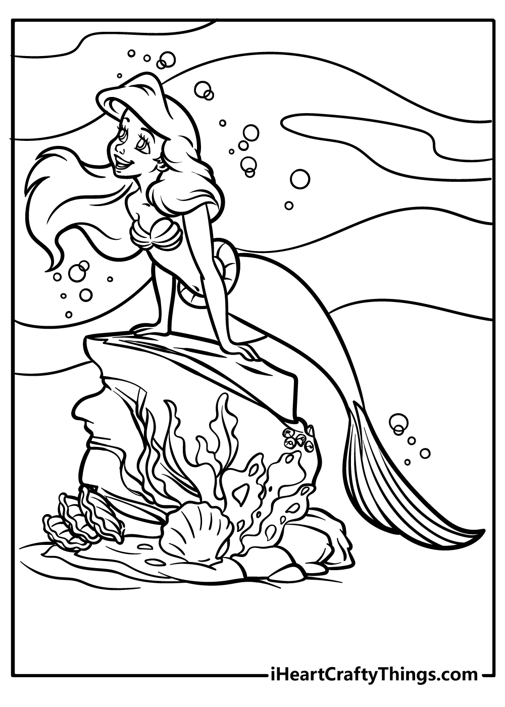 Ariel Coloring Pages for Adults 30