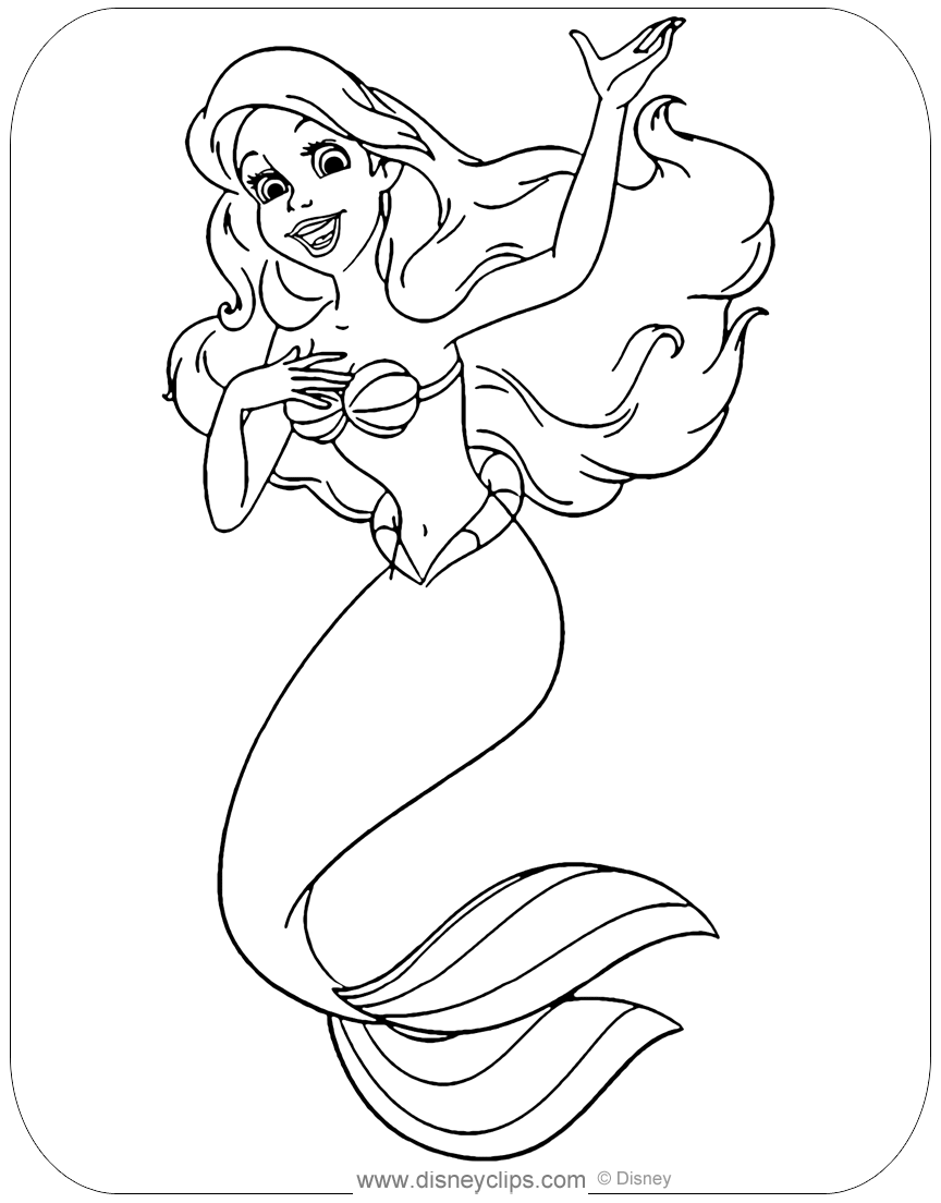 Ariel Coloring Pages for Adults 33