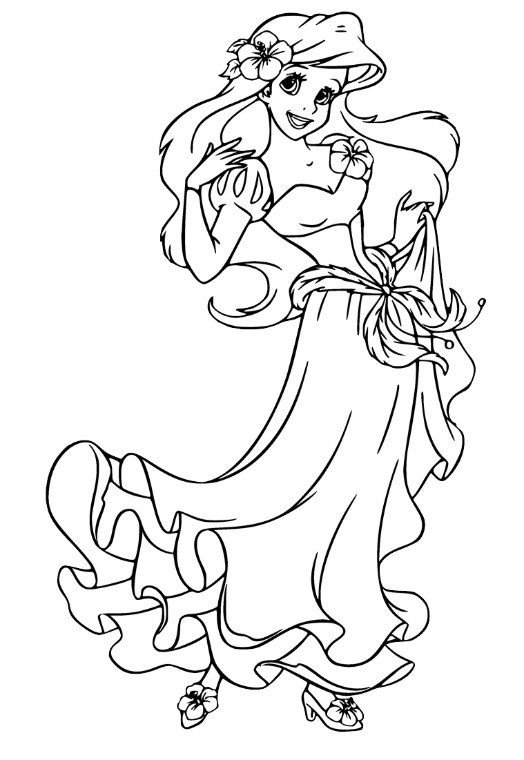 Ariel Coloring Pages for Adults 35