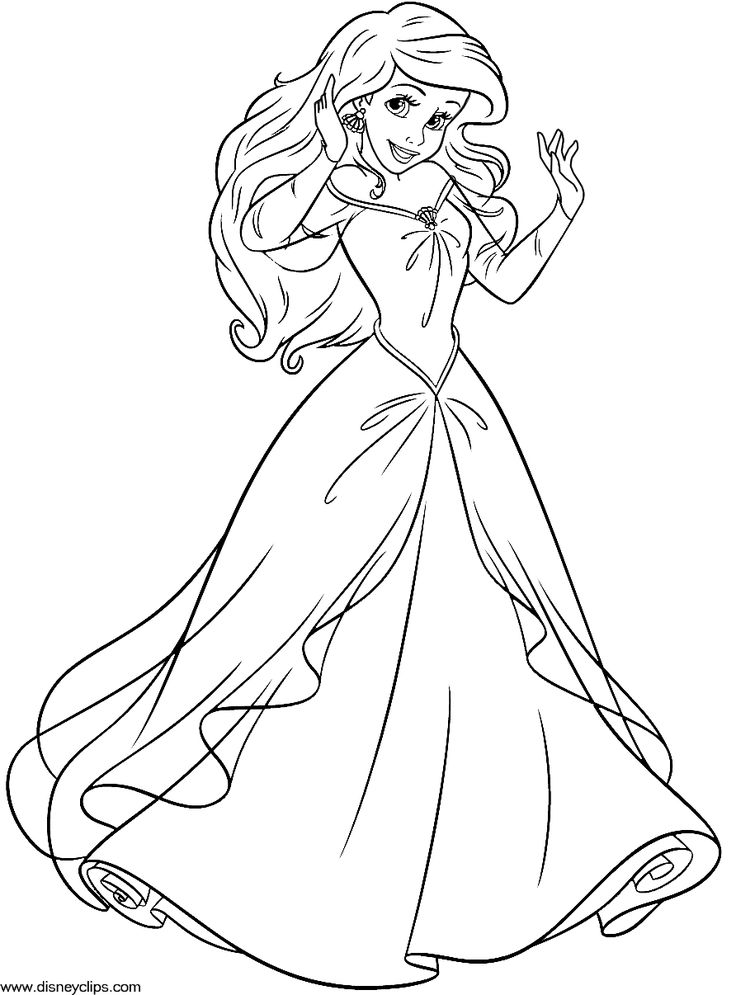 Ariel Coloring Pages for Adults 36