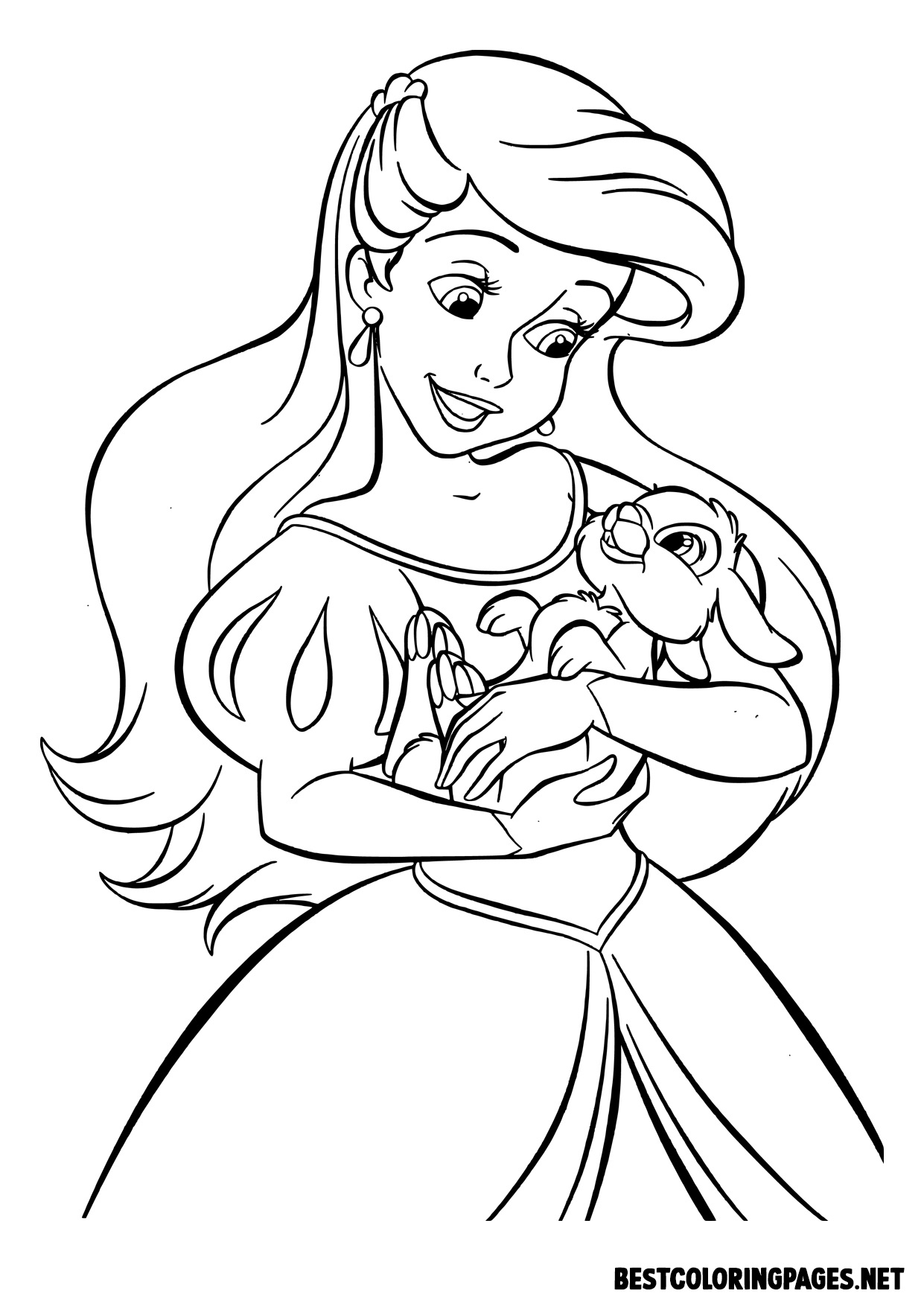 Ariel Coloring Pages for Adults 37