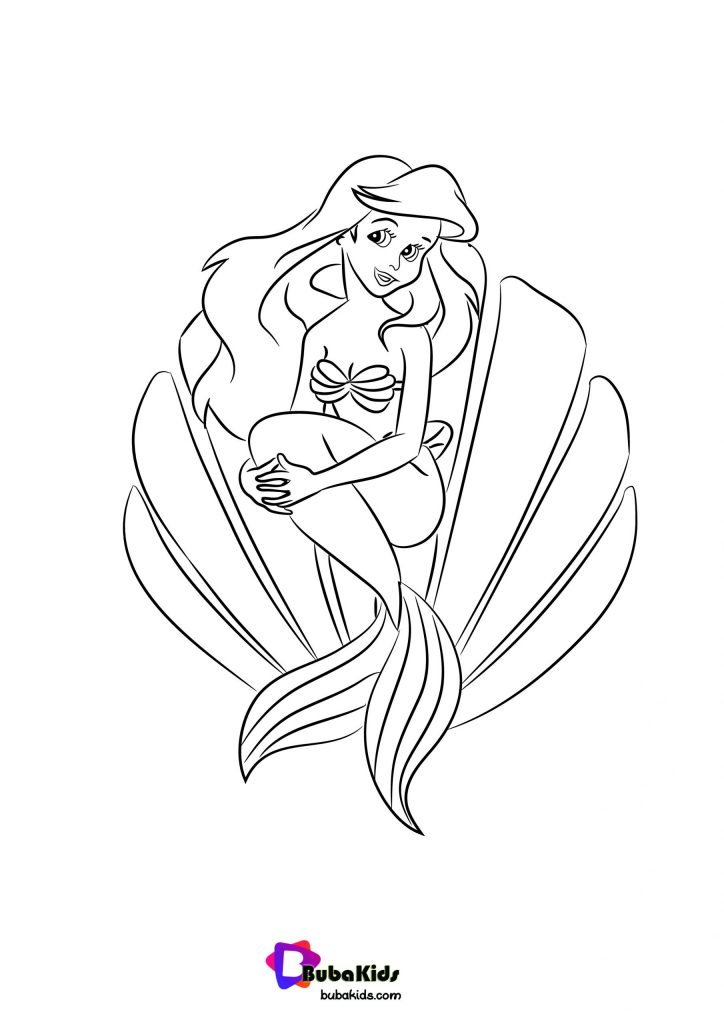 Ariel Coloring Pages for Adults 39