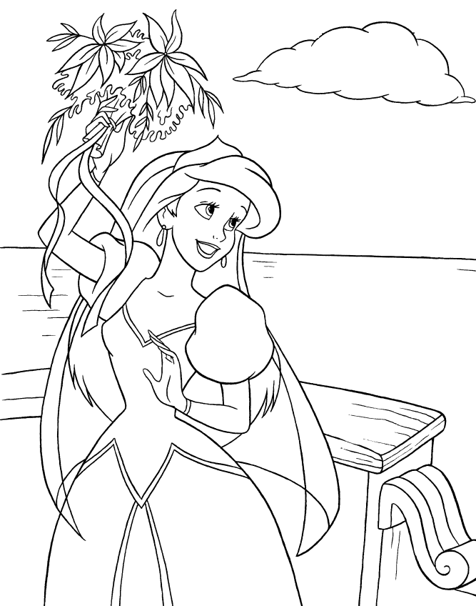 Ariel Coloring Pages for Adults 4