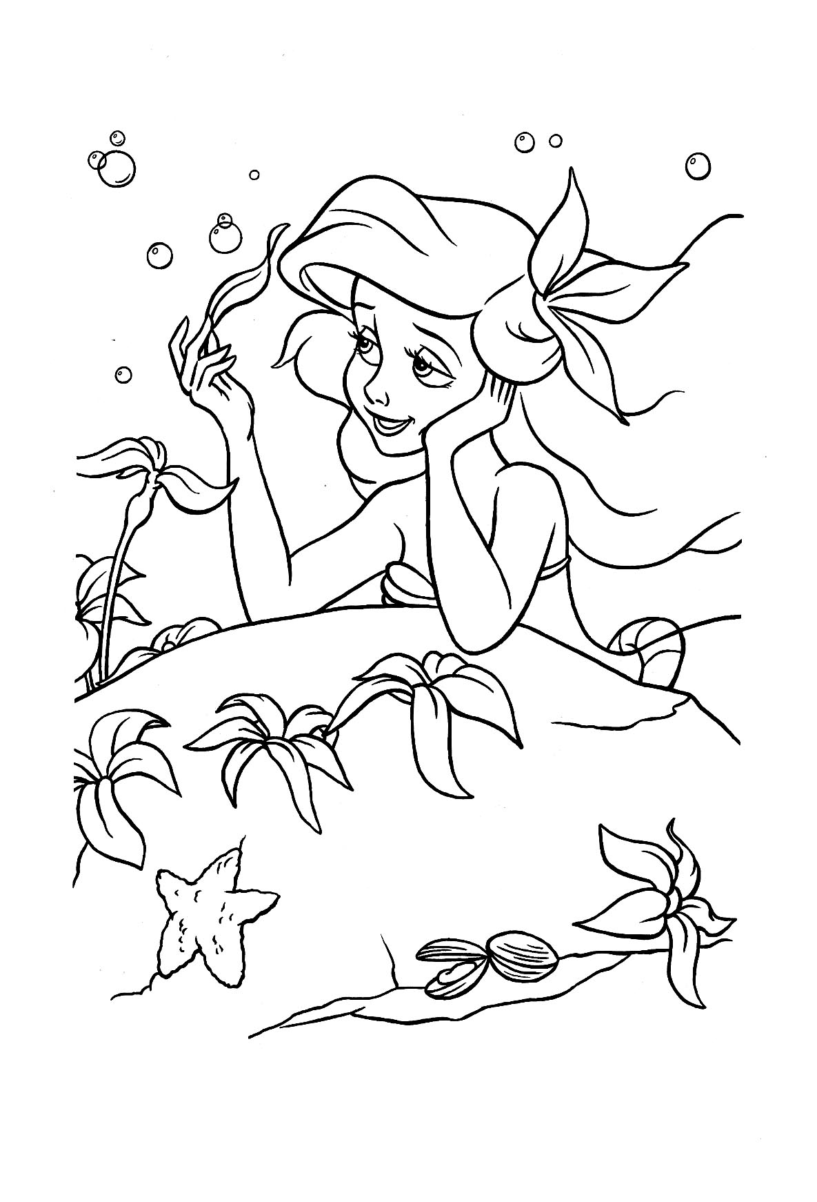 Ariel Coloring Pages for Adults 42