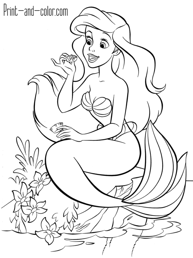 Ariel Coloring Pages for Adults 45