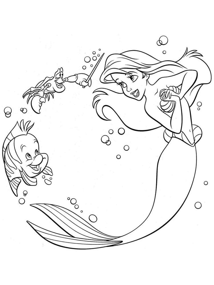 Ariel Coloring Pages for Adults 51