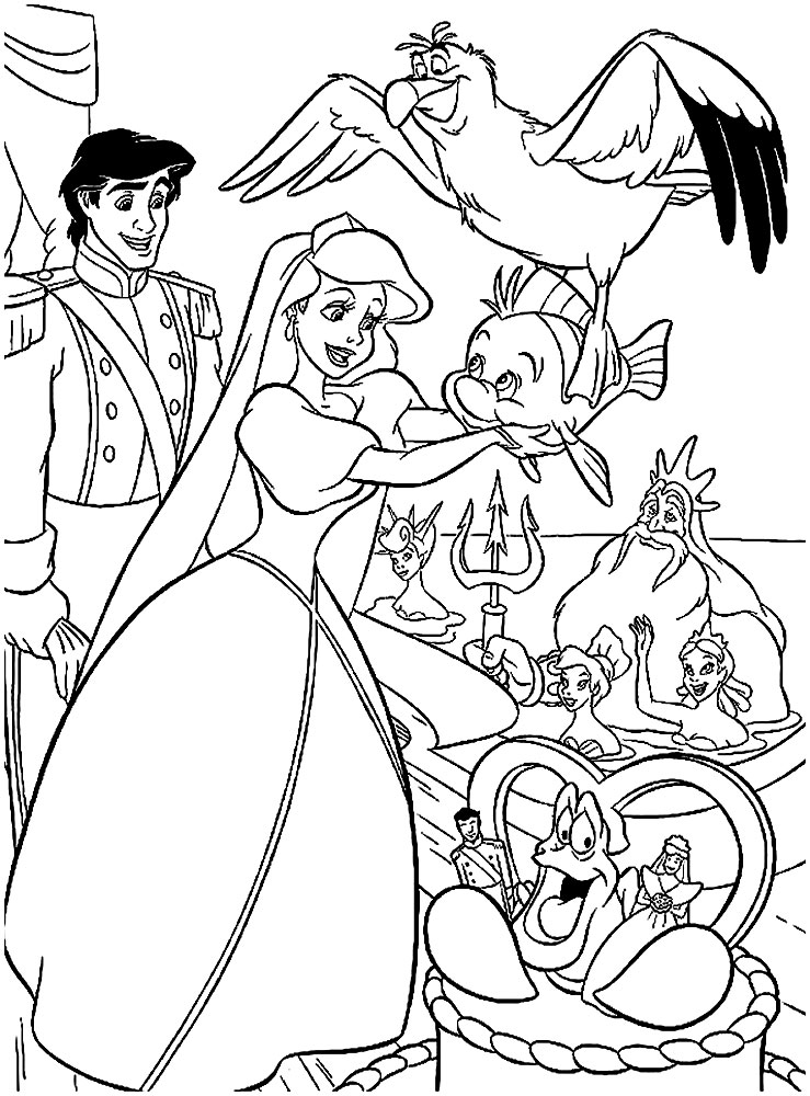 Ariel Coloring Pages for Adults 53