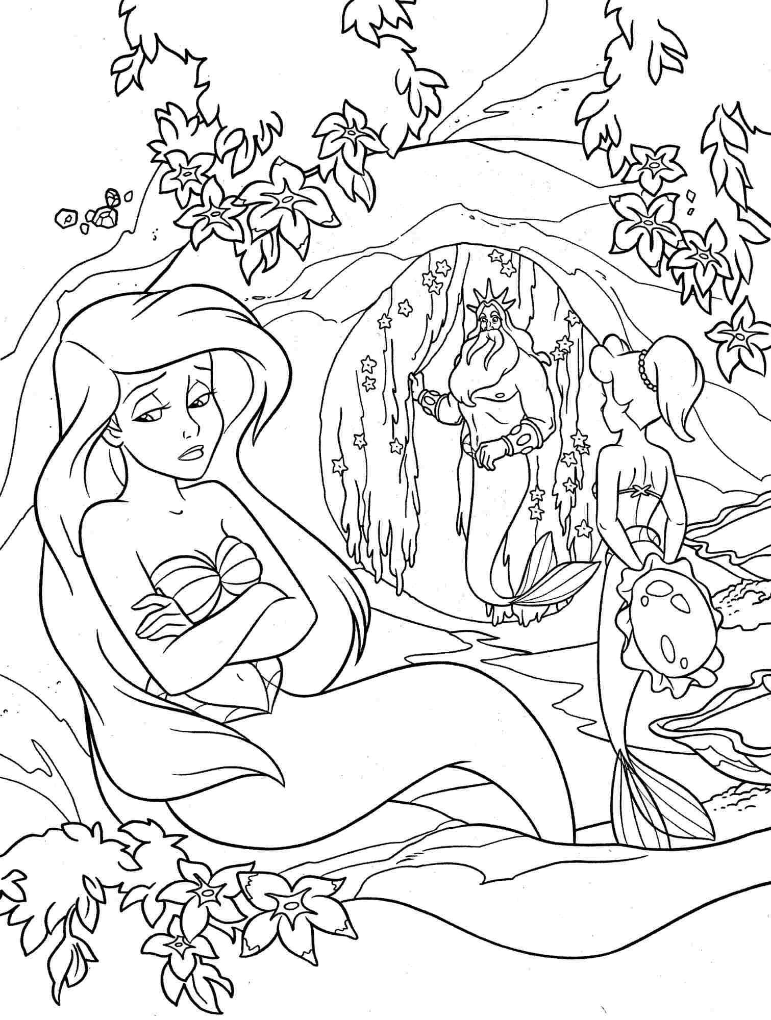 Ariel Coloring Pages for Adults 56