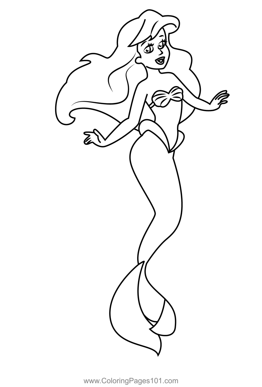 Ariel Coloring Pages for Adults 59