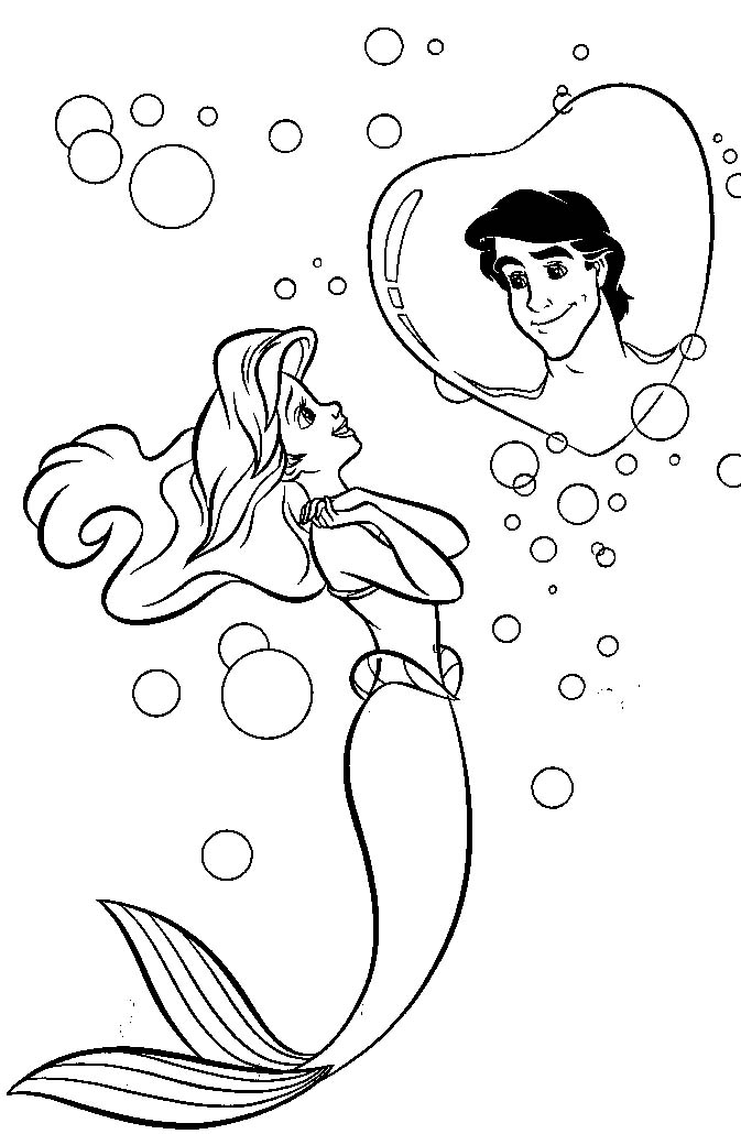 Ariel Coloring Pages for Adults 60