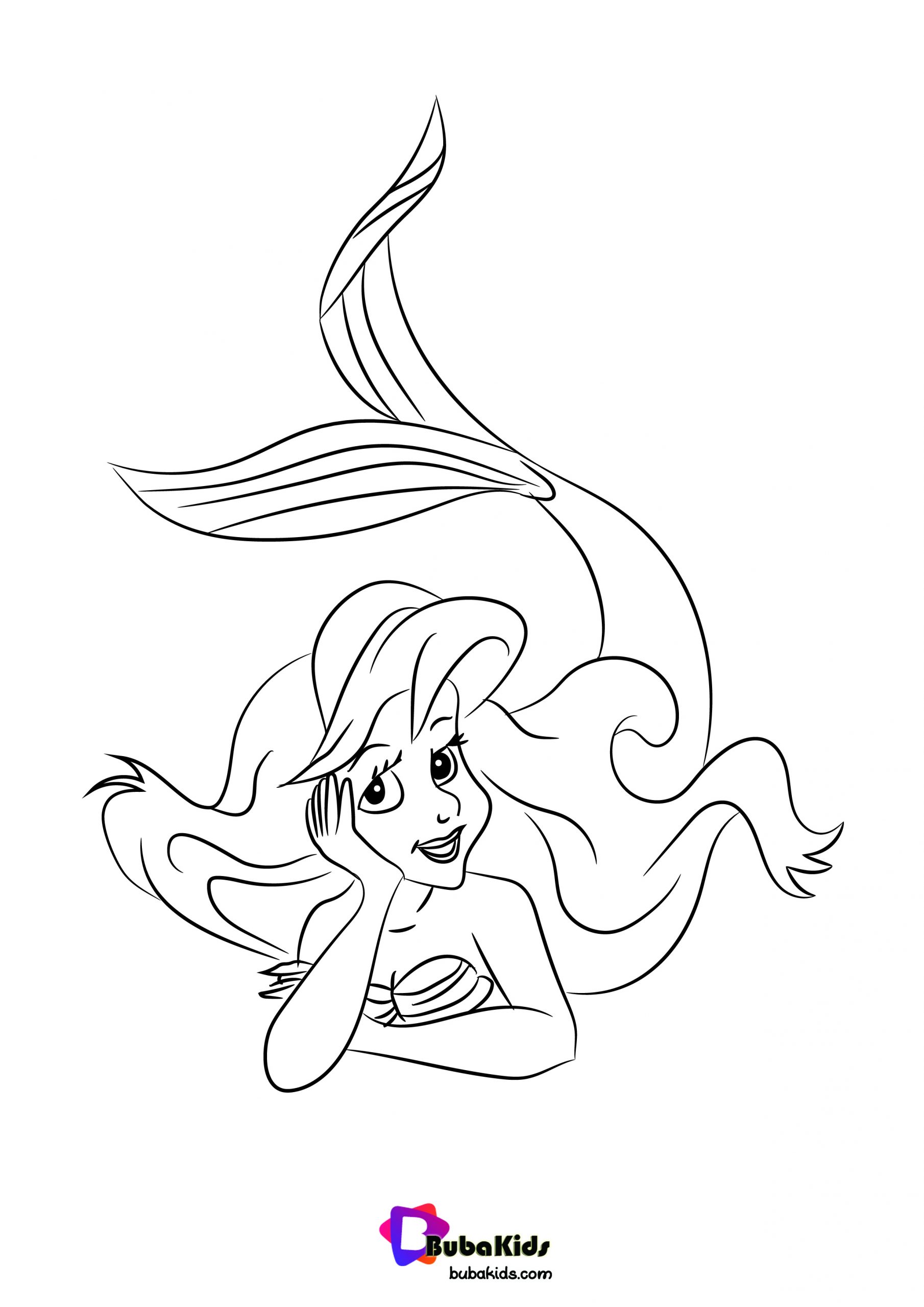 Ariel Coloring Pages for Adults 65