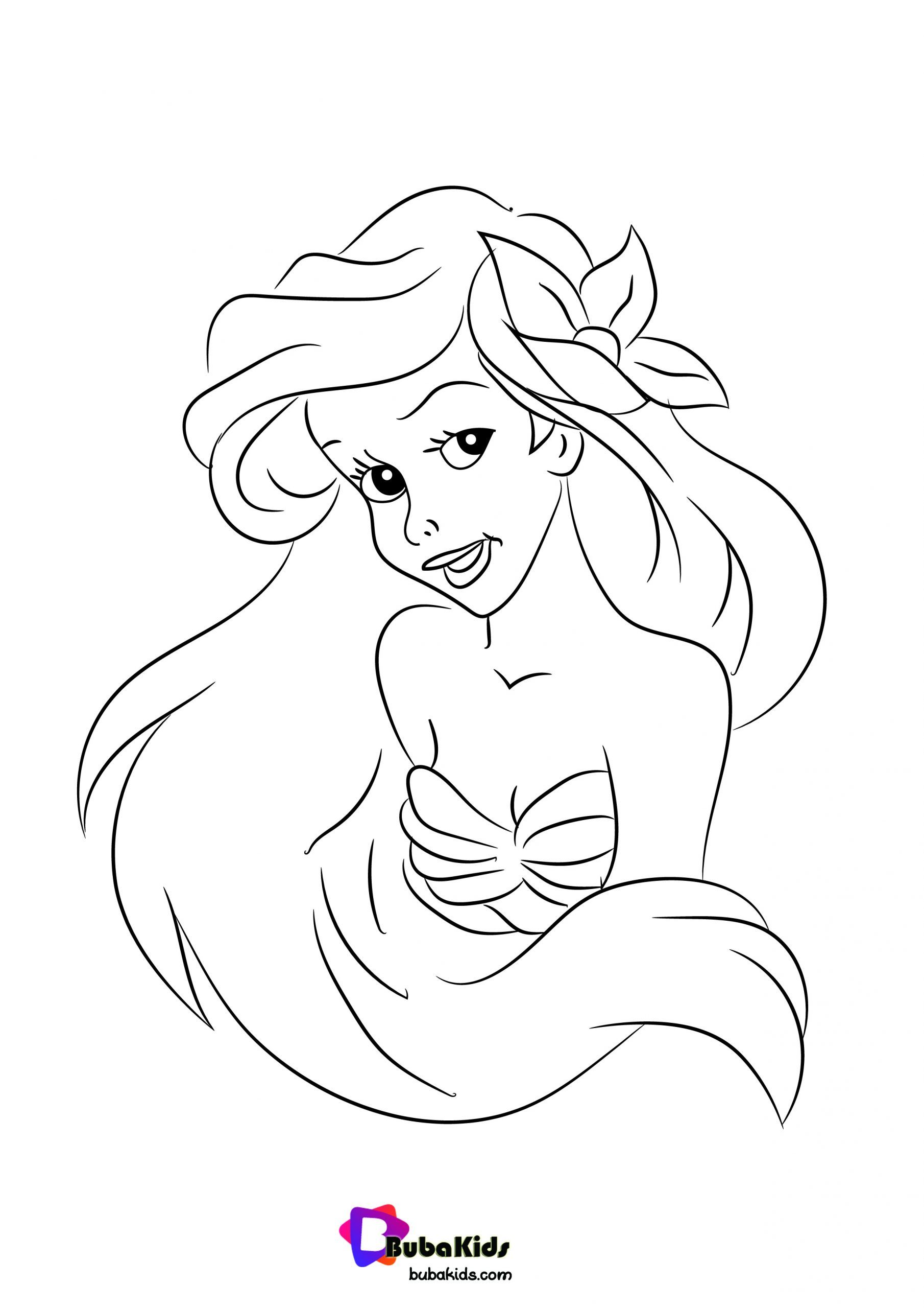 Ariel Coloring Pages for Adults 68