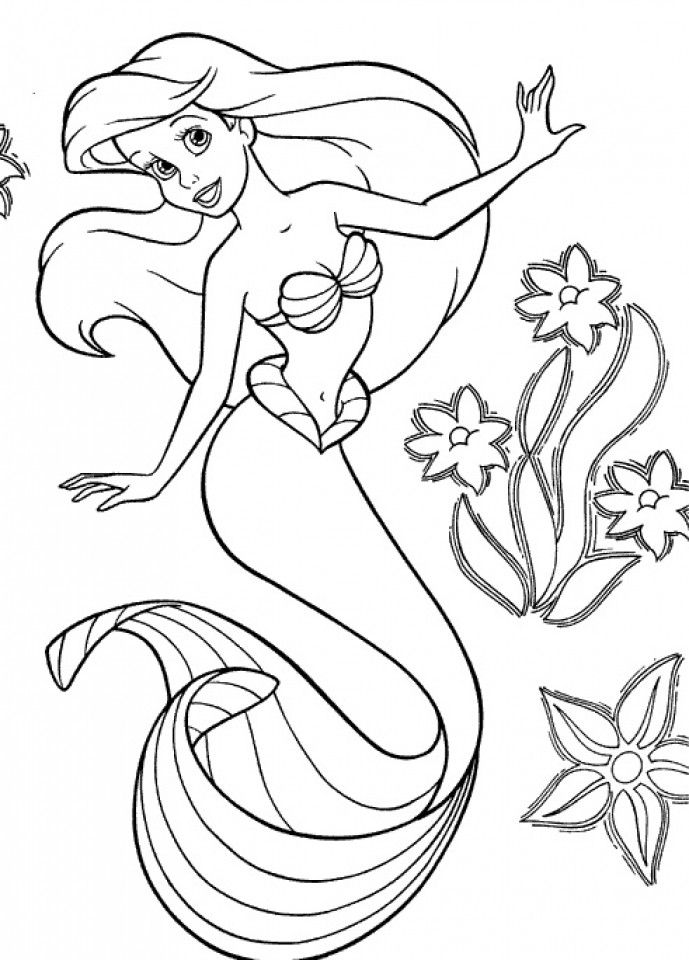 Ariel Coloring Pages for Adults 70