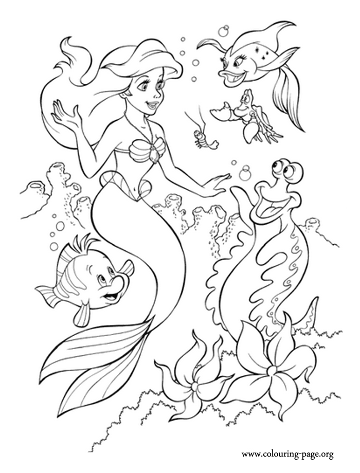 Ariel Coloring Pages for Adults 72