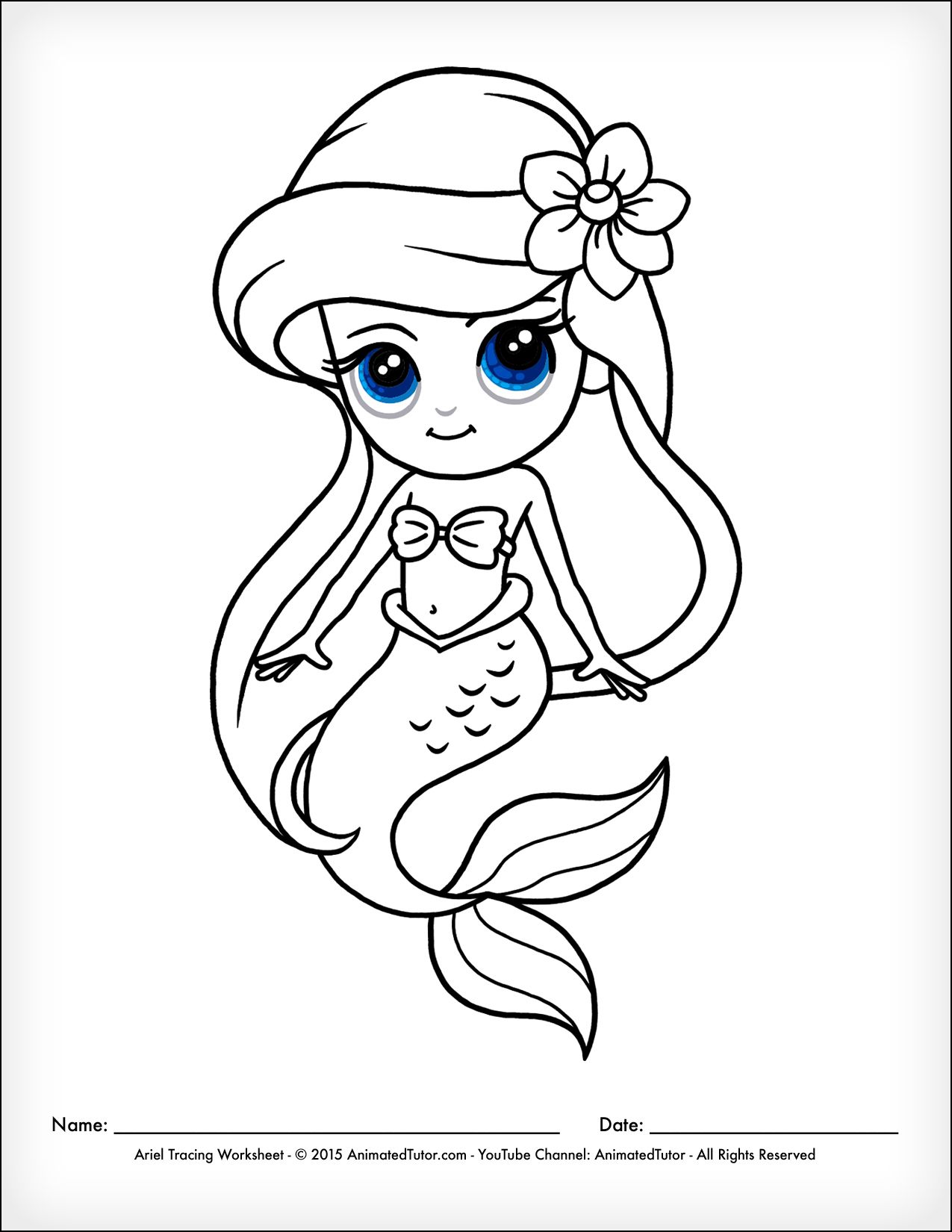 Ariel Coloring Pages for Adults 76