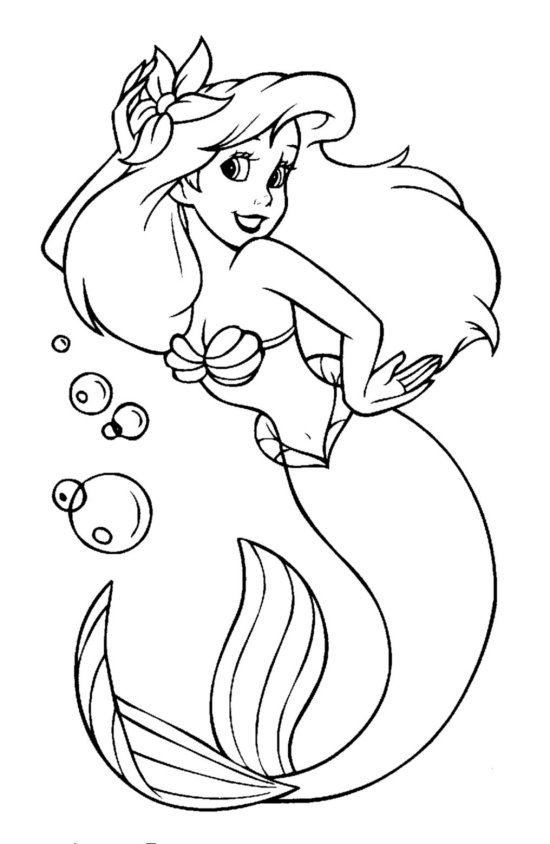 Ariel Coloring Pages for Adults 8