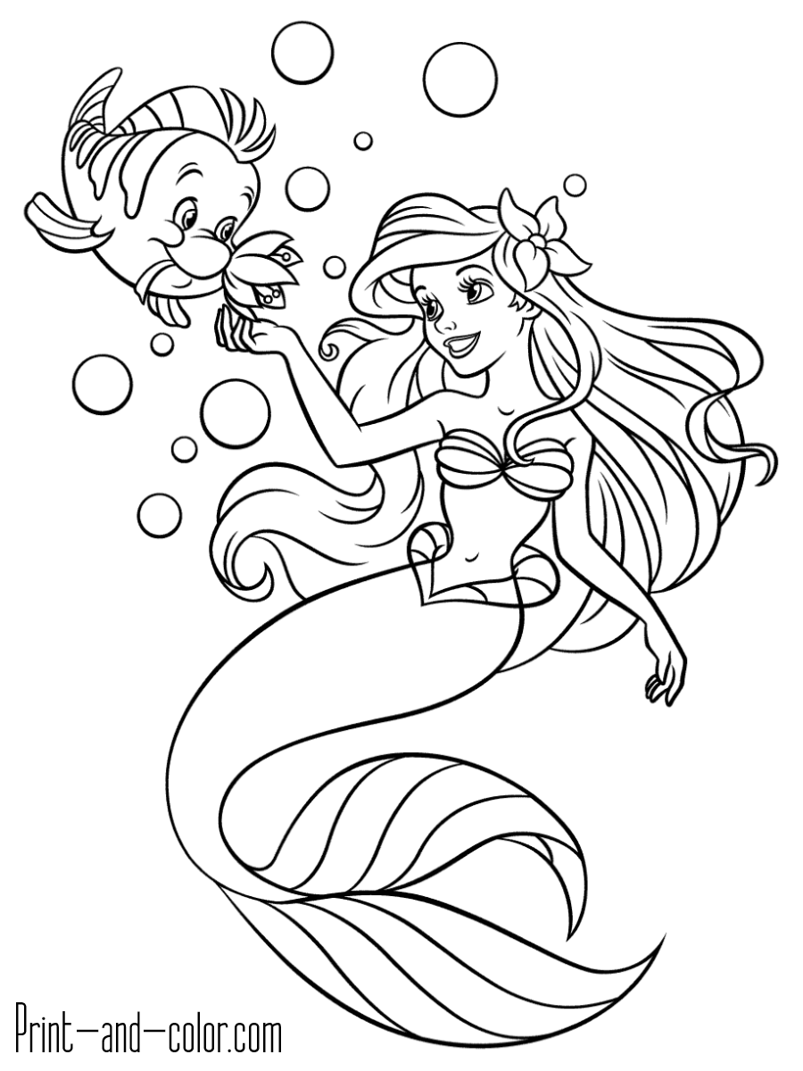 Ariel Coloring Pages for Adults 80