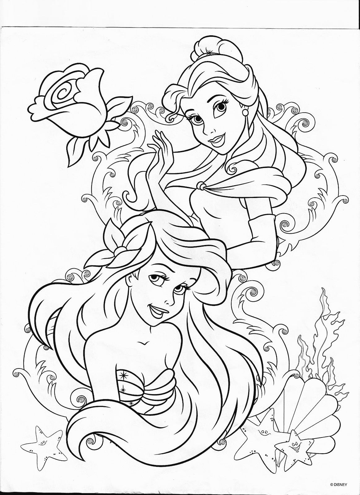 Ariel Coloring Pages for Adults 81