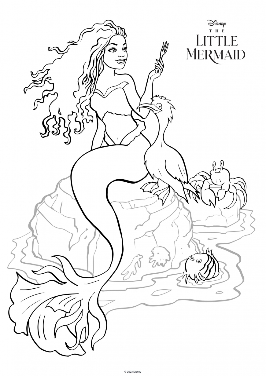 Ariel Coloring Pages for Adults 83