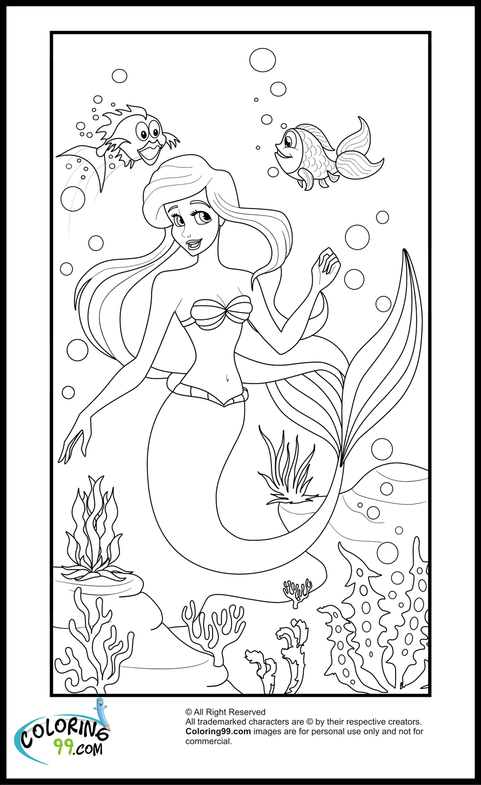 Ariel Coloring Pages for Adults 84