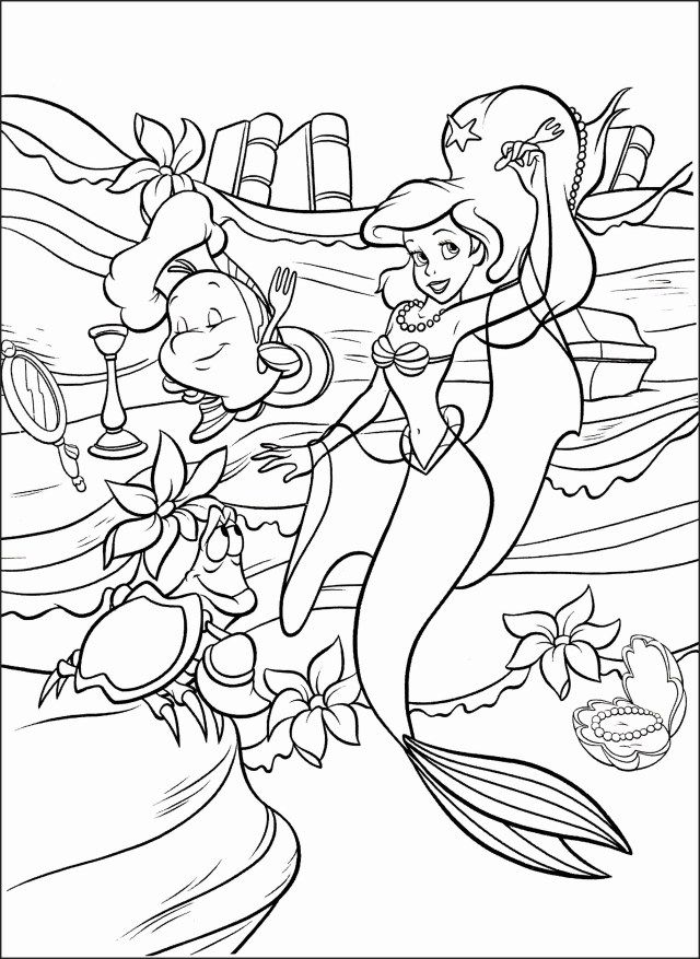 Ariel Coloring Pages for Adults 86