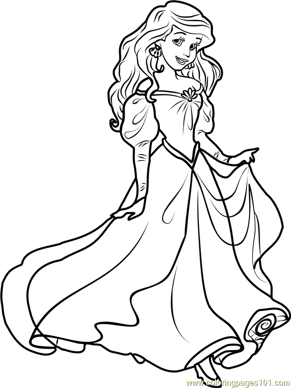 Ariel Coloring Pages for Adults 9