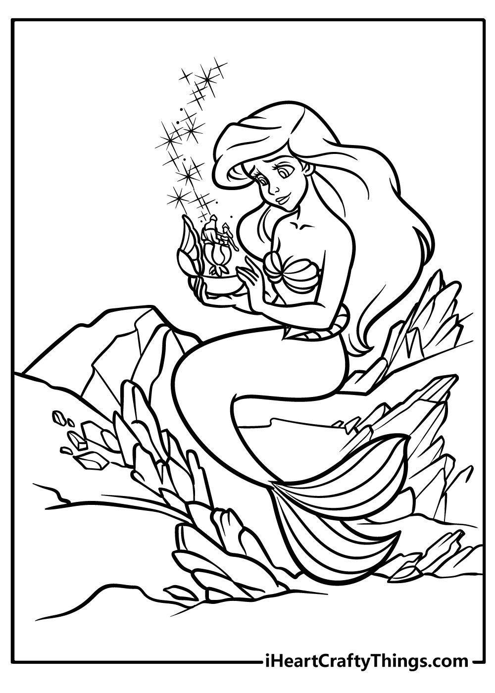 Ariel Coloring Pages for Adults 90