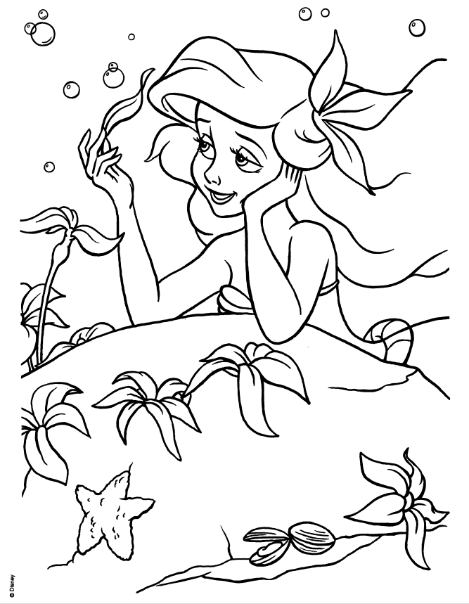 Ariel Coloring Pages for Adults 92