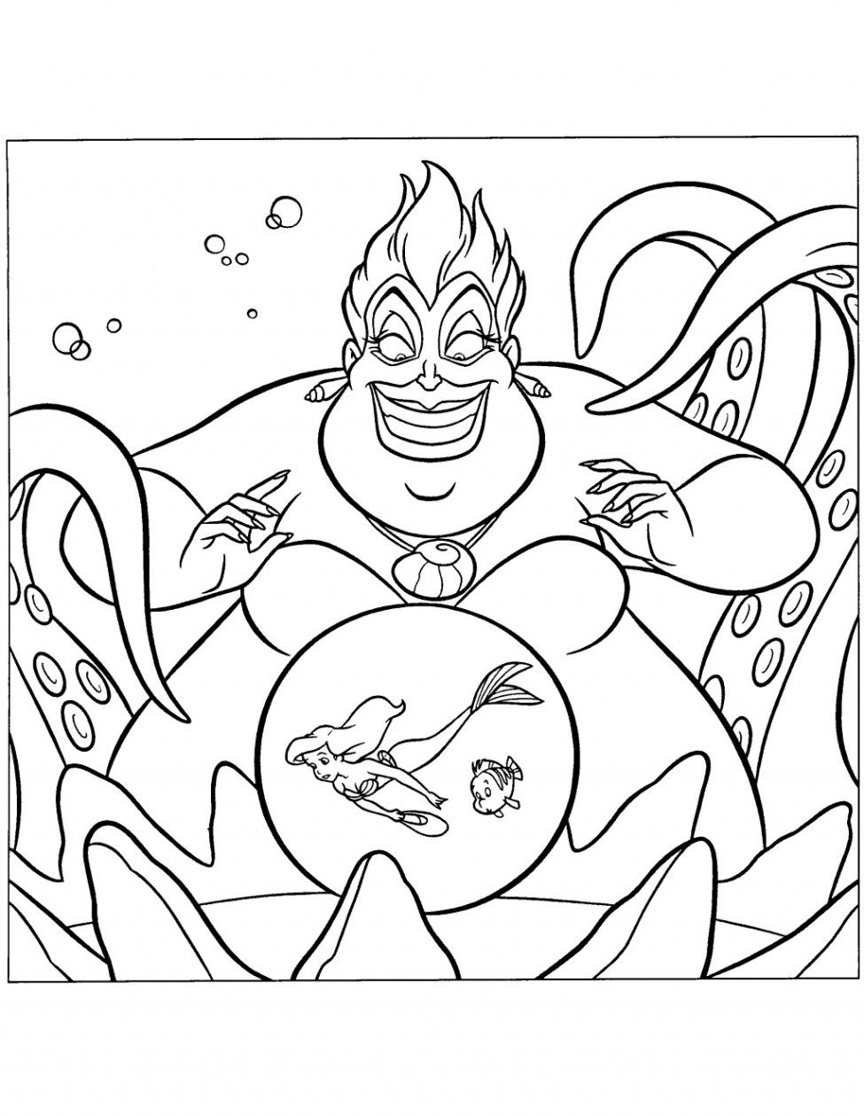 Ariel Coloring Pages for Adults 96