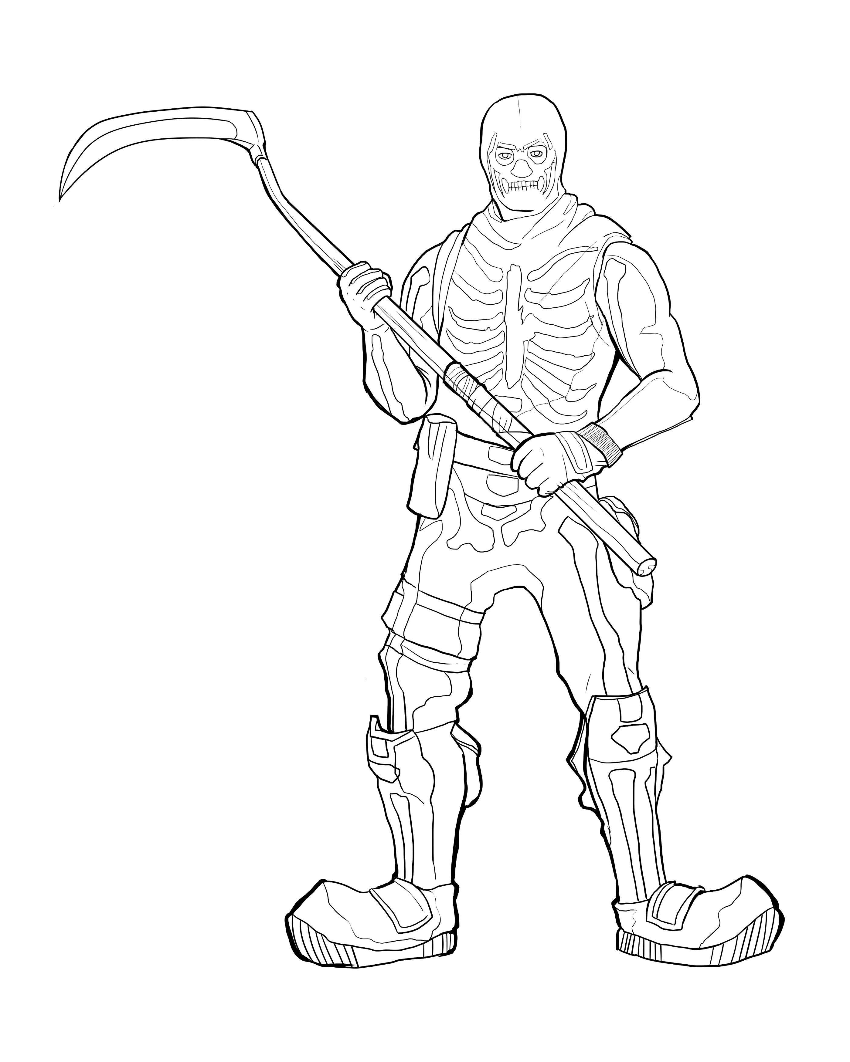 Cool Fortnite Coloring Pages Skins 1