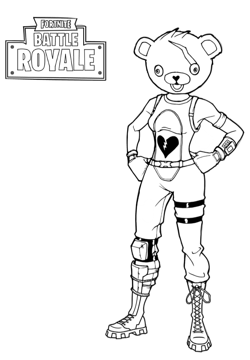 Cool Fortnite Coloring Pages Skins 10