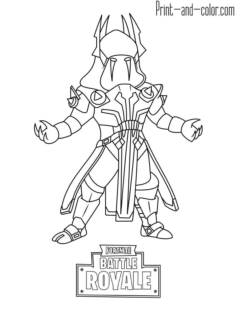 Cool Fortnite Coloring Pages Skins 108