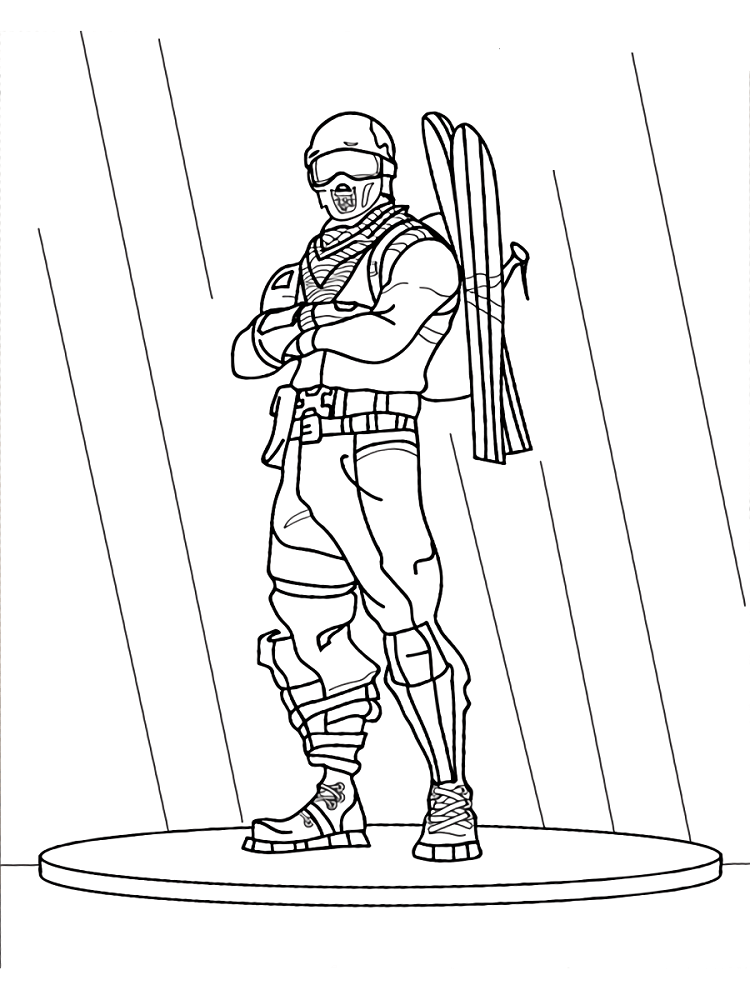 Cool Fortnite Coloring Pages Skins 111