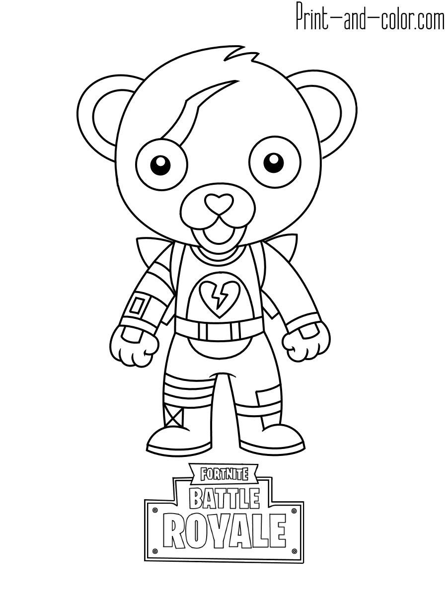 Cool Fortnite Coloring Pages Skins 115