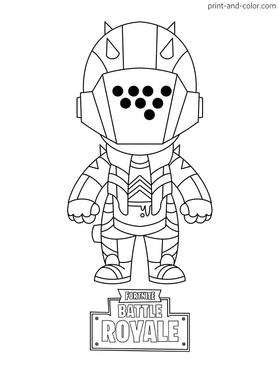 Cool Fortnite Coloring Pages Skins 119