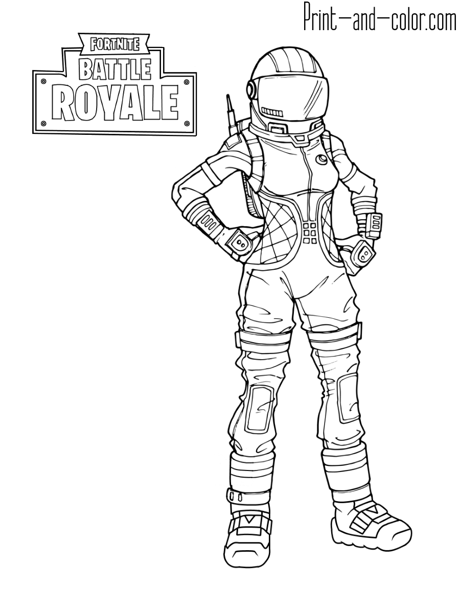 Cool Fortnite Coloring Pages Skins 12