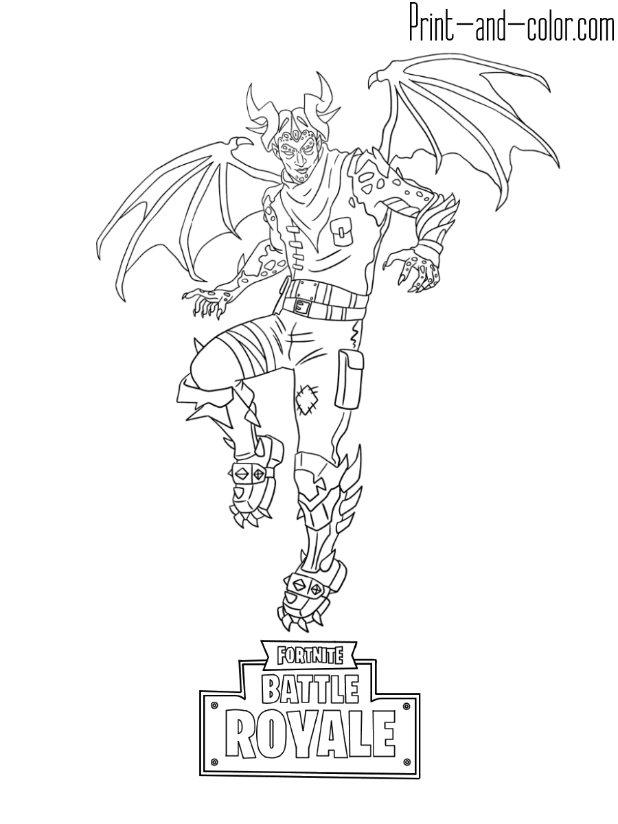 Cool Fortnite Coloring Pages Skins 129