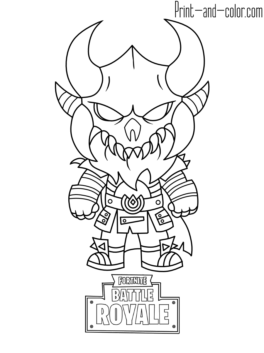 Cool Fortnite Coloring Pages Skins 139