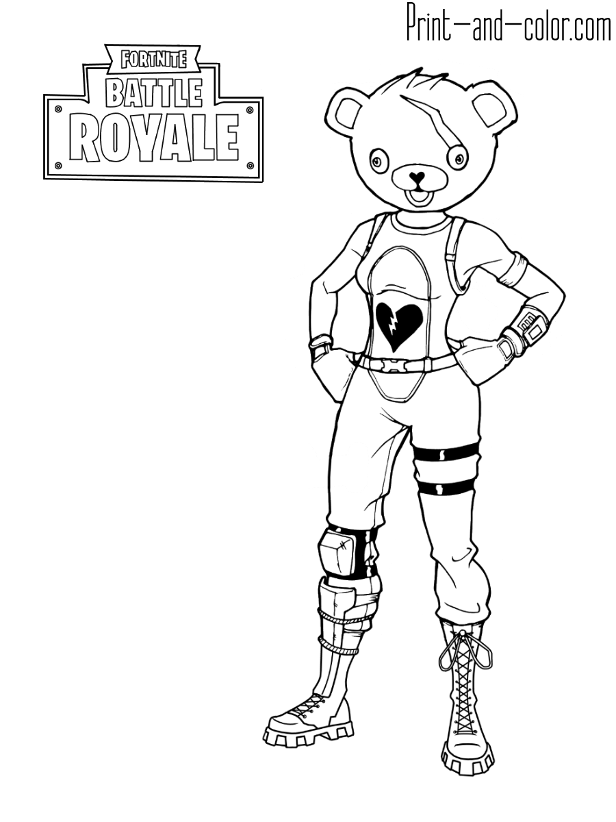 Cool Fortnite Coloring Pages Skins 14