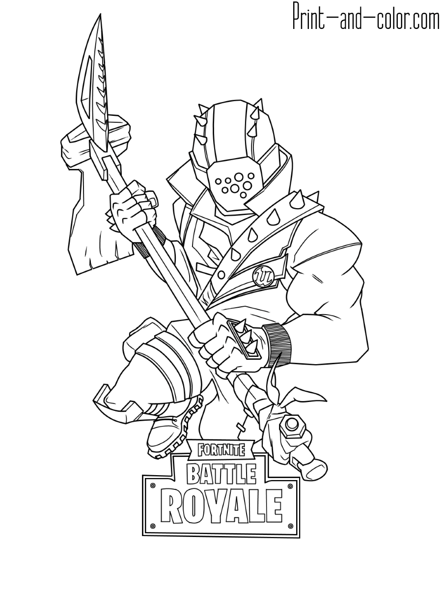 Cool Fortnite Coloring Pages Skins 140