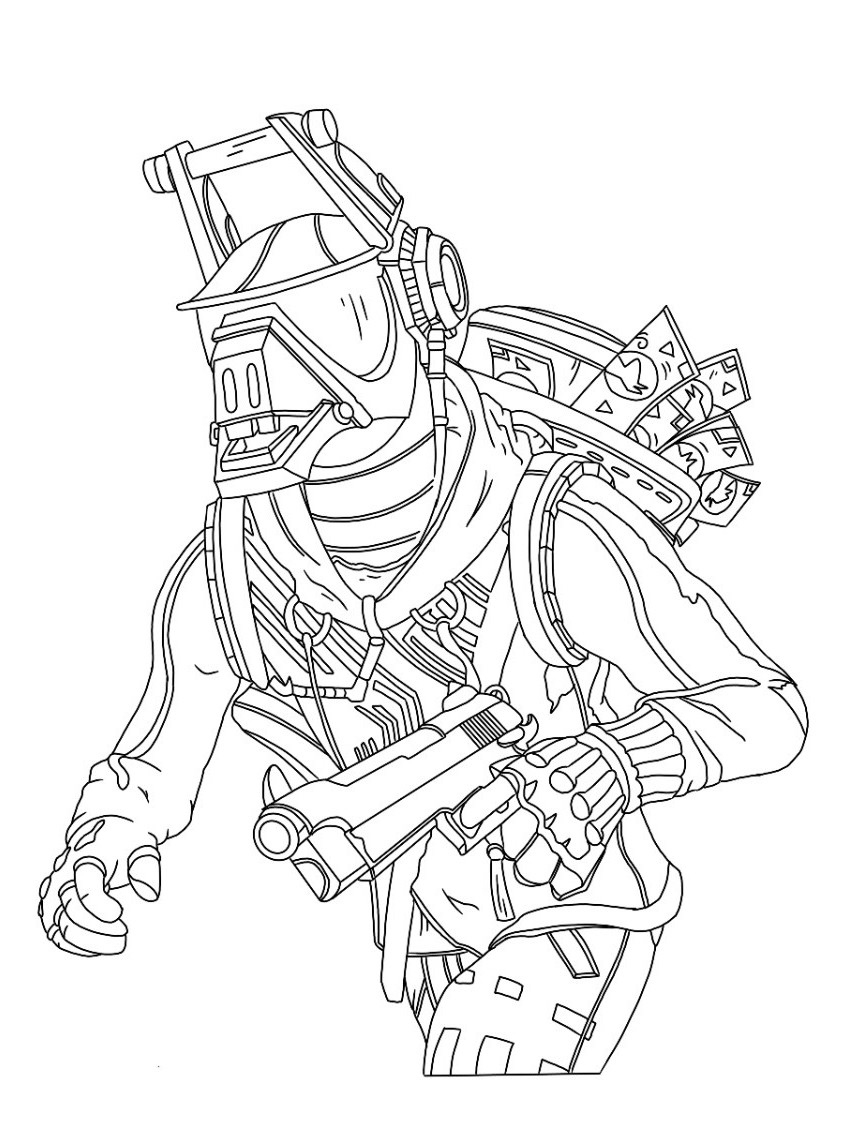 Cool Fortnite Coloring Pages Skins 145